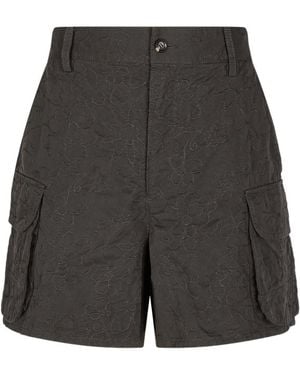 JNBY Floral-Embroidered Shorts - Black