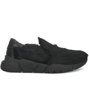 Moschino Faux-Fur Trainers - Black