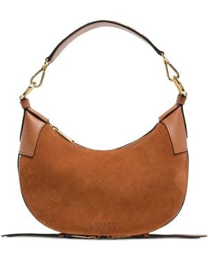 Lancel Small Origami Zip-Detail Shoulder Bag - Brown