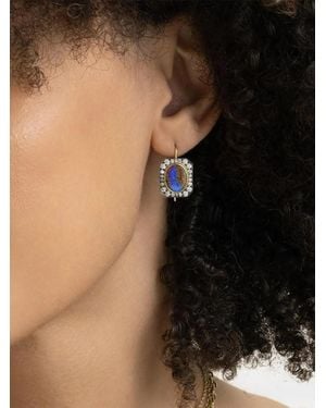 Sylva & Cie Renee Ohrringe Mit Opal Und Diamant - Schwarz