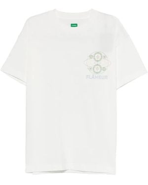 flâneur Speaker Graphic-Print T-Shirt - White