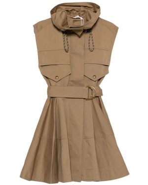 Zimmermann Belted Sleeveless Mini Dress - Natural