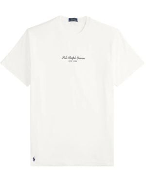 Polo Ralph Lauren Logo-Print Crew-Neck T-Shirt - White
