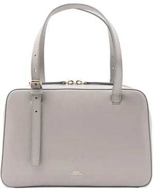 A.P.C. Borsa Tote Virginie Con Logo - Grigio