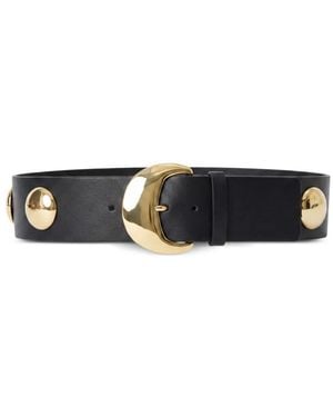 B-Low The Belt Ledergürtel Mit Nieten - Weiß