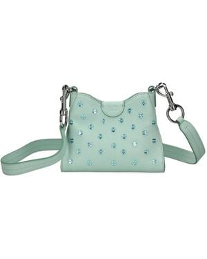 See By Chloé Crystal-Embellished Leather Crossbody Bag - Green