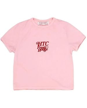 HTC Camiseta Con Estampado Gráfico - Rosa