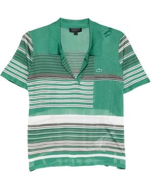 Lacoste Striped Polo Shirt - Green