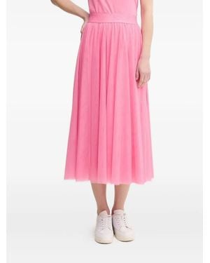 Joop! Elastic-Waistband Tulle Midi Skirt - Pink