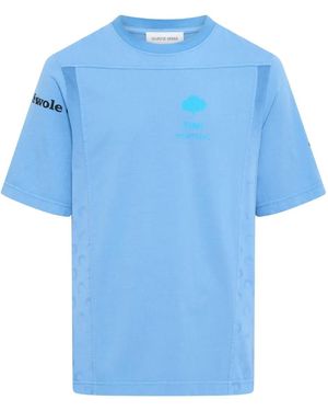 Marine Serre Regenerated グラフィック Tシャツ - ブルー