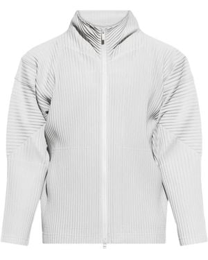 Homme Plissé Issey Miyake プリーツ ジャケット - ホワイト