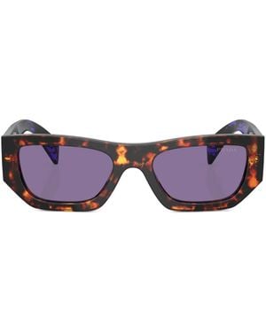 Prada Occhiali Da Sole Tartarugati Geometrici - Viola