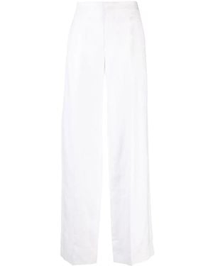 Chloé Wide-Leg Linen Pants - White