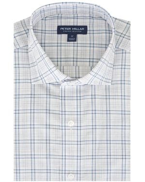Peter Millar Pietro Geruit Overhemd - Grijs