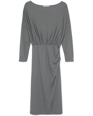 Kaos Vestido midi fruncido - Gris