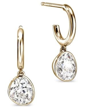 John Hardy Lovestruck Diamond Hoop Earrings - White