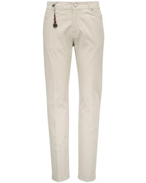 Marco Pescarolo Slim-Fit Five-Pocket Pants - Natural