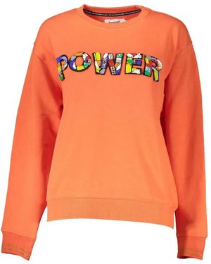 Desigual Bead-Embellished Crew-Neck Sweatshirt - Orange