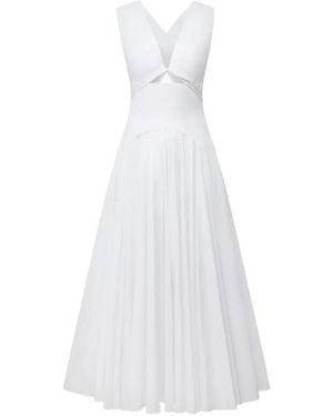 Another Tomorrow Cutout Twisted-Waist Dress - White