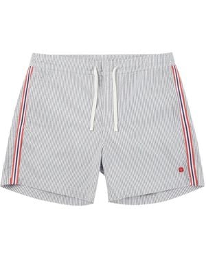 Amundsen Short De Bain À Rayures - White
