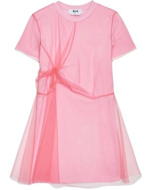 MSGM Cotton Mini Dress - Pink