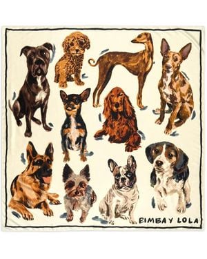 Bimba Y Lola ドッグプリント スカーフ - メタリック