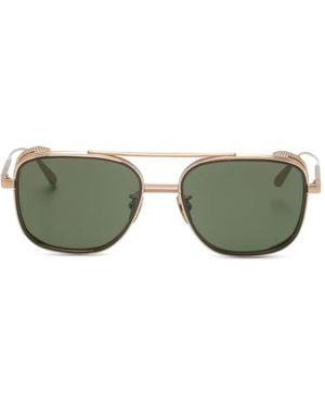 Linda Farrow Boyd Sonnenbrille Mit Eckigem Gestell - Grün