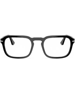 Persol Brille Mit Eckigem Gestell - Schwarz