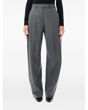 Thelatest Dina Straight-Leg Tailored Pants - Grey