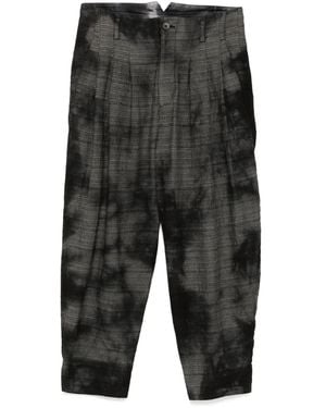 CALMLENCE Triple Pleated Tapered Trousers - Grey