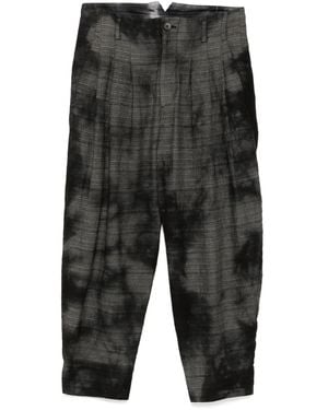 CALMLENCE Triple Pleated Tapered Pants - Gray