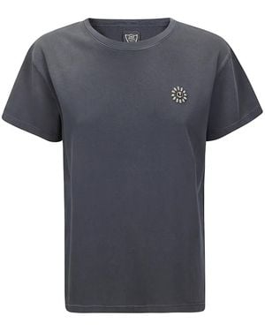 HTC Flower-Embellished T-Shirt - Grey