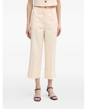 Benetton Turn-Up Cuff Pants - Natural