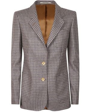 Tagliatore Checked Single-Breasted Blazer - Brown