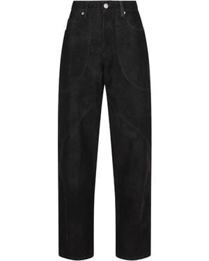 Isabel Marant Logo-patch trousers - Schwarz