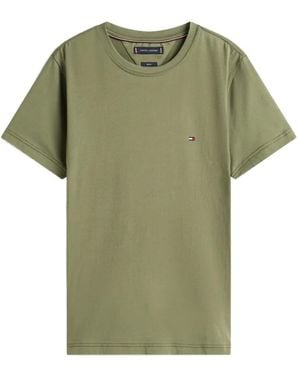 Tommy Hilfiger Logo-Appliqué Crew-Neck T-Shirt - Green