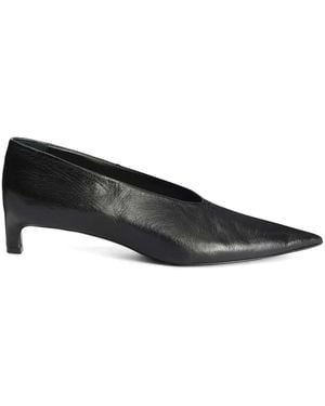 Jil Sander レザーパンプス - ブラック