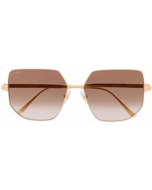 Cartier Occhiali Da Sole Geometrici - Metallizzato