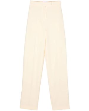 Chiara Ferragni Crepe Pressed-Crease Tapered Trousers - Natural