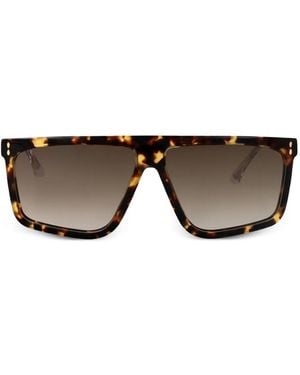 Isabel Marant Sonnenbrille Mit Eckigem Gestell - Braun