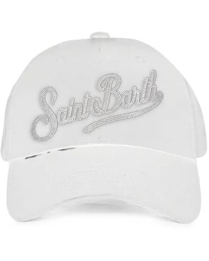 MC2 Saint Barth Crystal-Embellished Baseball Cap - White