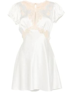 Doen Junia Lace-Trim Mini Dress - White