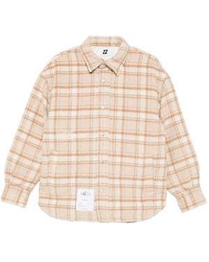 Izzue Camicia Con Logo Ricamato - Neutro