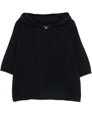 Fabiana Filippi Short-Sleeve Hoodie - Black