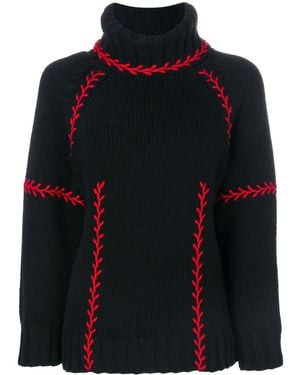 McQueen Chunky Turtle Neck Jumper - Schwarz