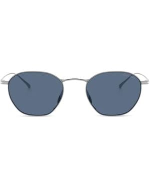 Giorgio Armani Zonnebril Met Geometrisch Montuur - Blauw