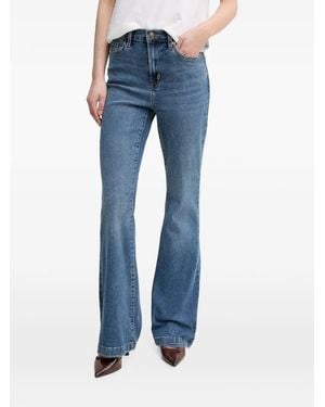 DKNY High-Waist Flared Jeans - Blue