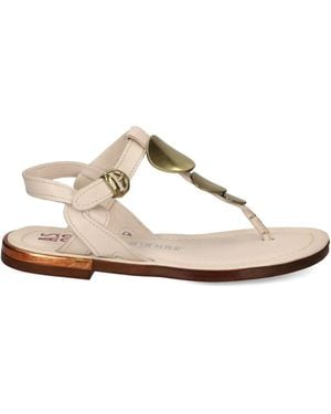 A.s.98 T-Strap Leather Sandals - White