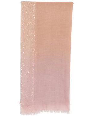 Faliero Sarti New Dania Sequin-Embellished Frayed Scarf - Pink