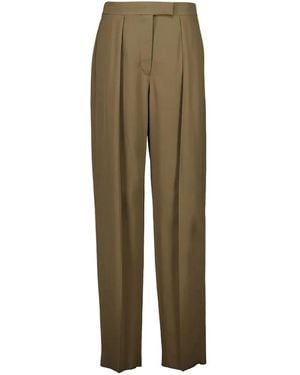 Ferragamo Pleated-Details Trousers - Green